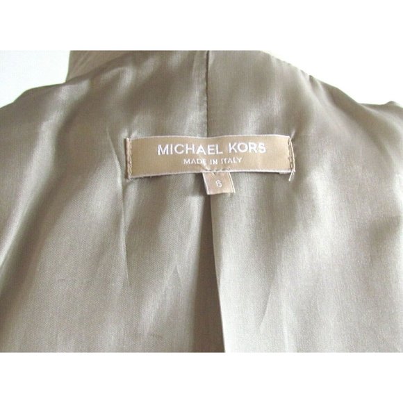 Michael Kors Collection Double Breasted/Pleated Hem Designer Trench Coat 6.R - Picture 10 of 11